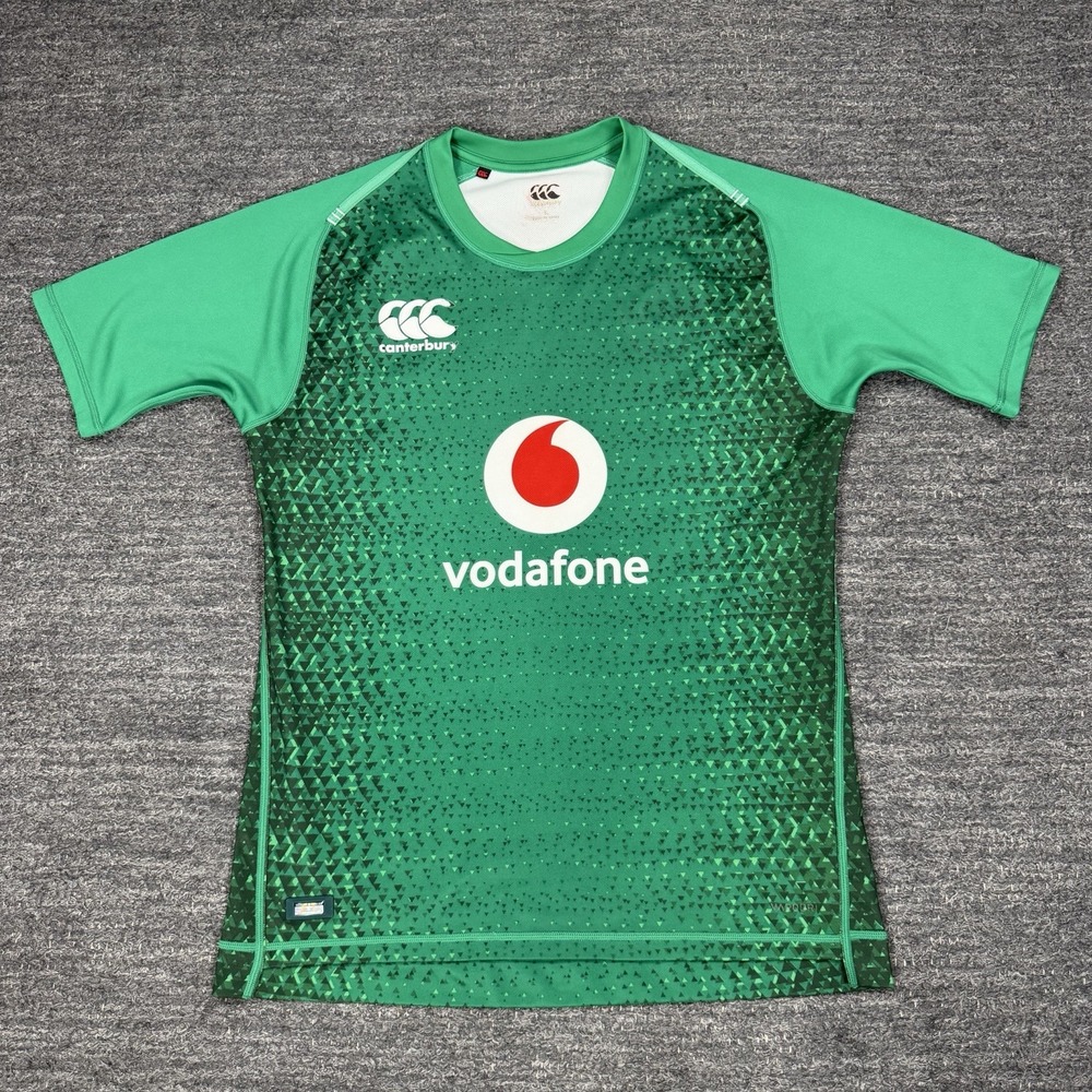 Canterbury Ireland Rugby Jersey Men Large RFU 2018/19 Pro Home Green Irish Shirt